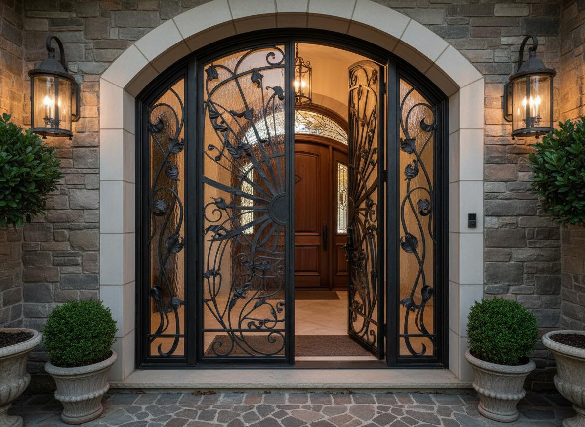 Custom Wrought Iron Security Door